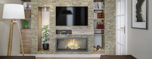 Media Walls Fireplace Design