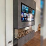 media wall build package no 3 with electric fireplace