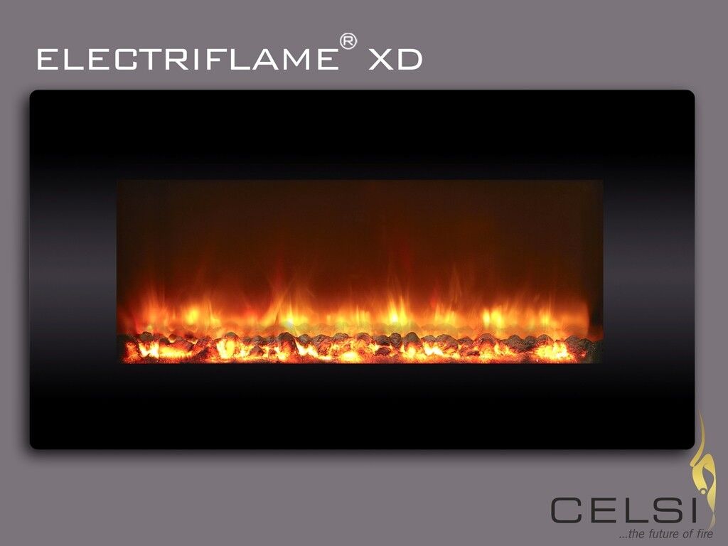 Electriflame XD Black Glass Electric Fire