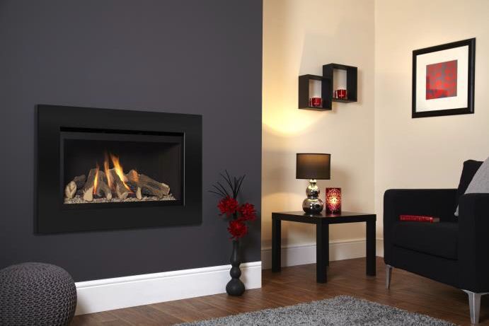 Rocco Fascia Black Fireplace