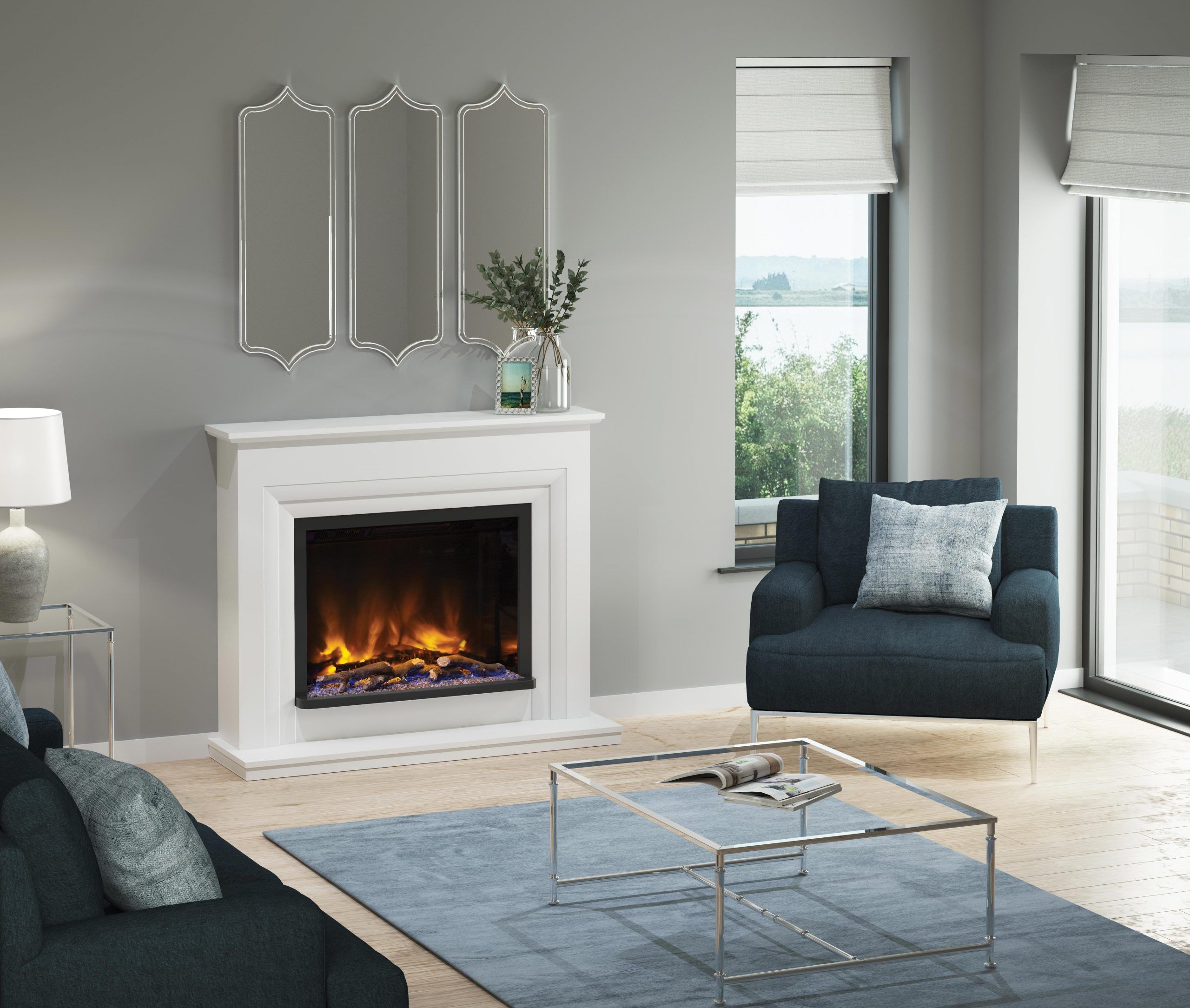 Velino 52" Floor Standing Electric Fireplace