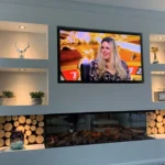 Gas fire in a media wall