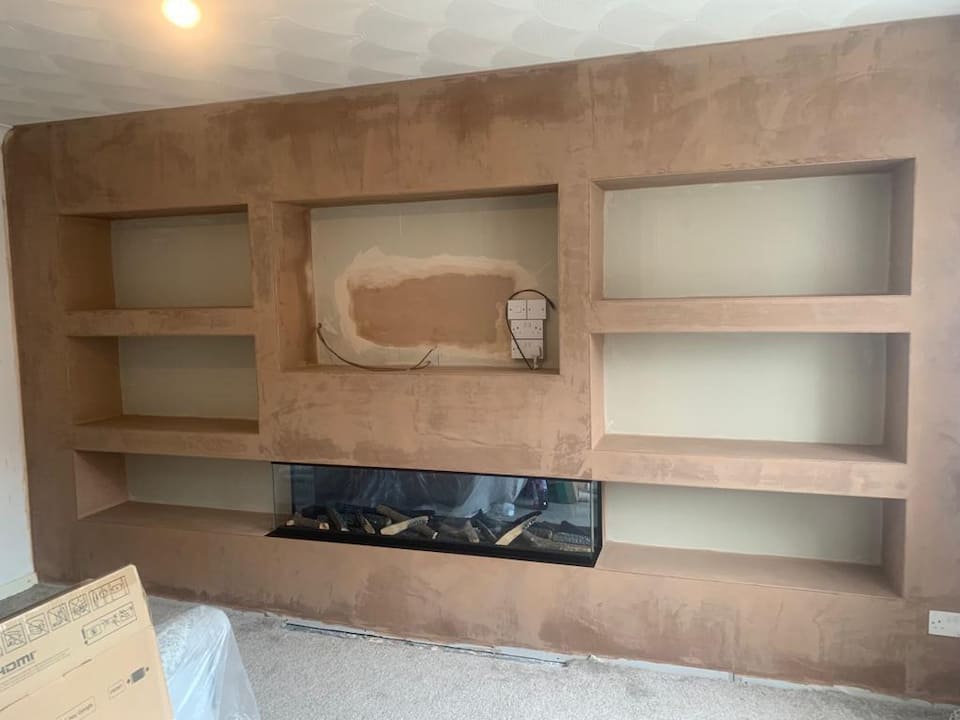 Wall to wall gas media wall