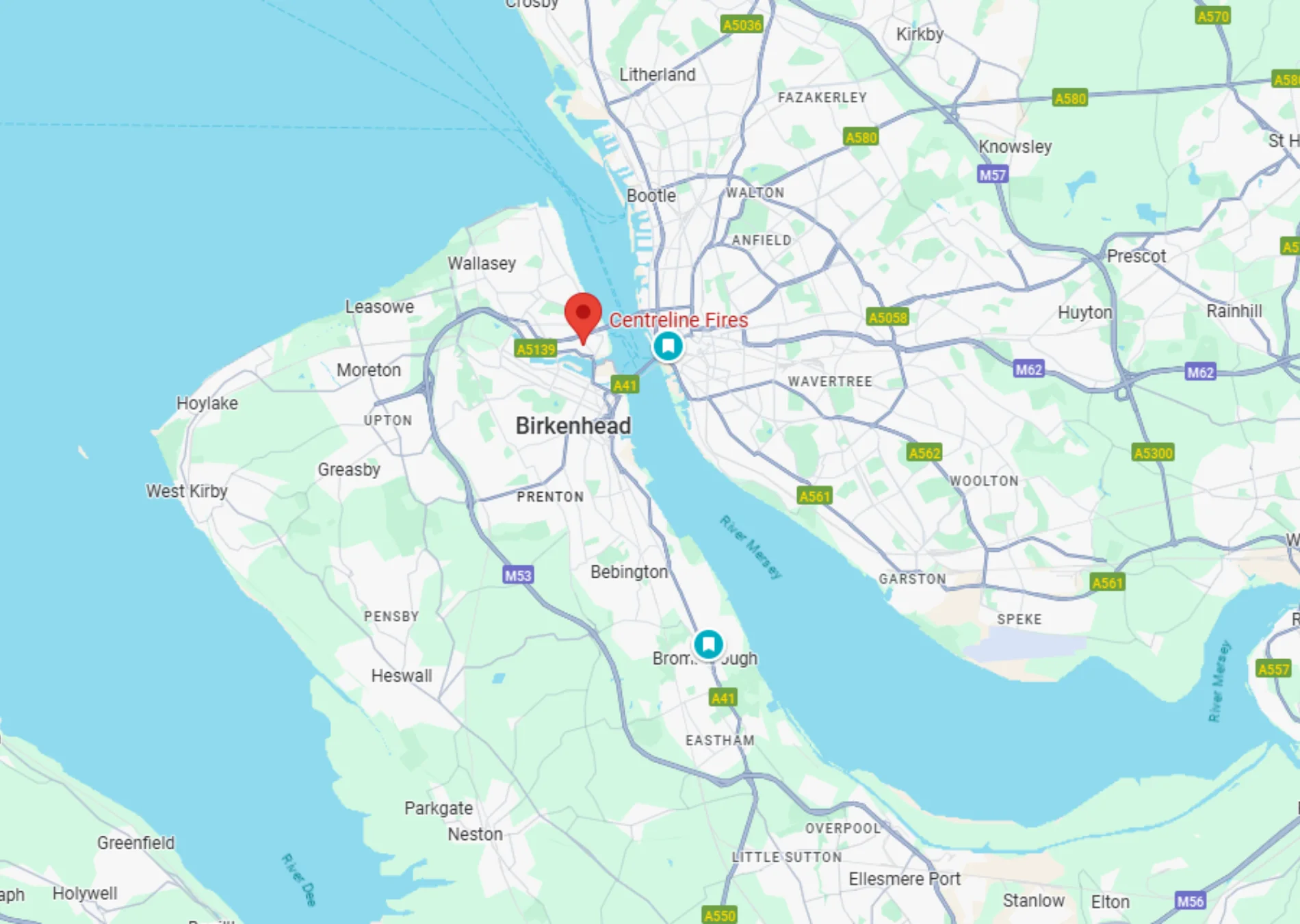 Centreline Fires Showroom Google Map Location
