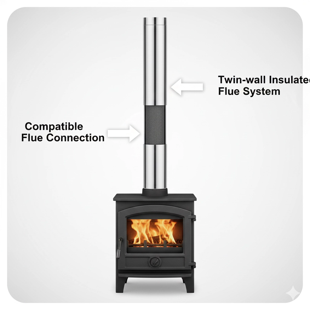 log burner compatability diagram