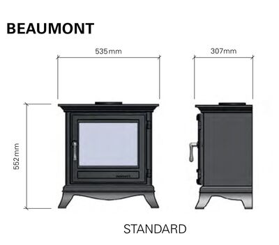 size of beaumont gas fire