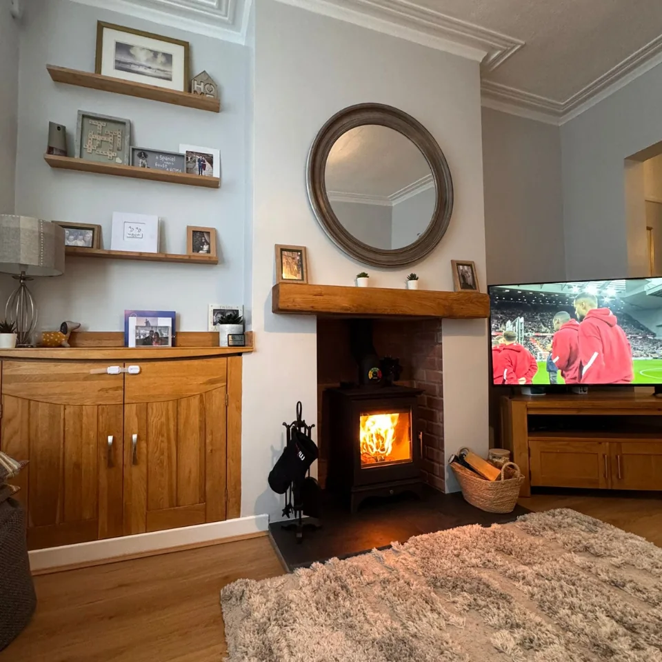 wood burning stove install complete