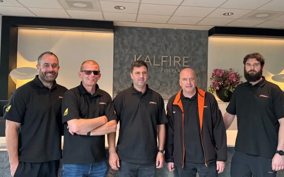 log burner servicing - team