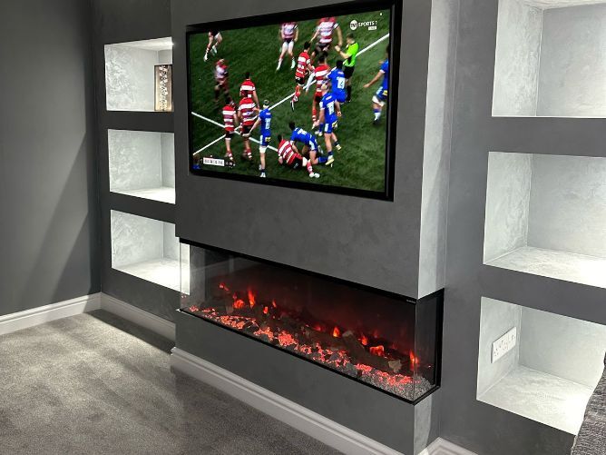 media wall package build option 8 with electric fire
