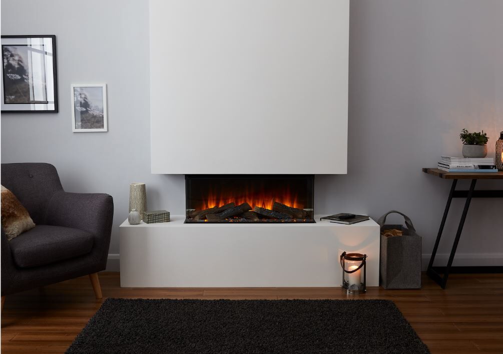 New Forest 870 Electric Fire on a white wall
