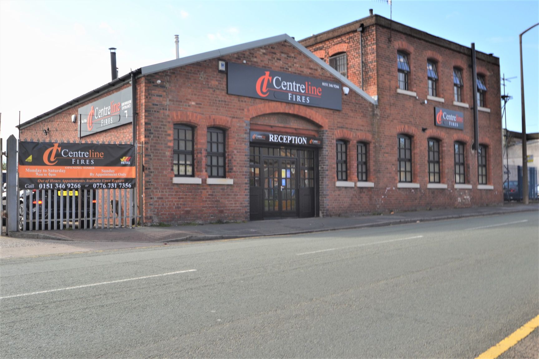 Front of Centreline Fires showroom