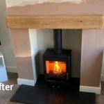 after image of stove installation showing completed product and service