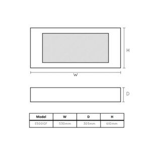 Evonic E500GF Inset Electric Fire