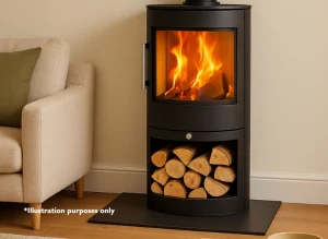 chesneys solstice log burner in home view