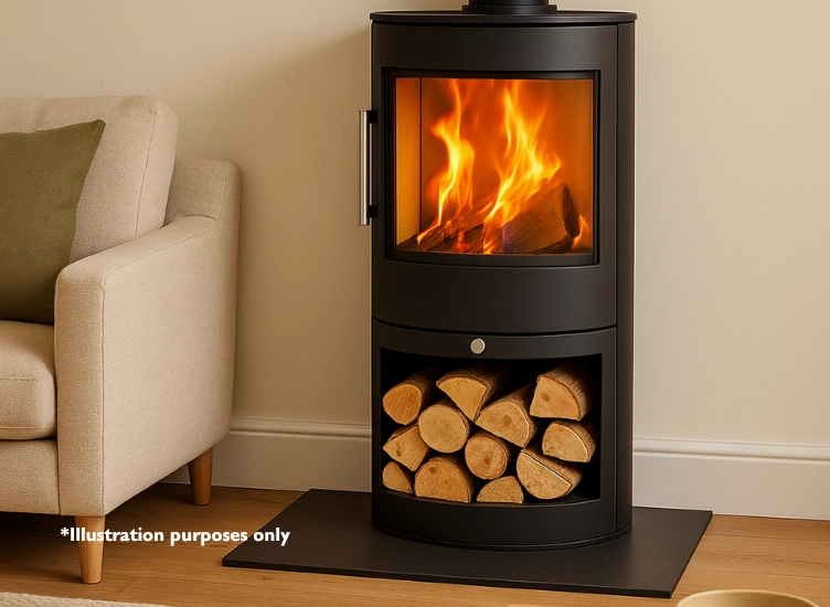 chesneys solstice log burner in home view