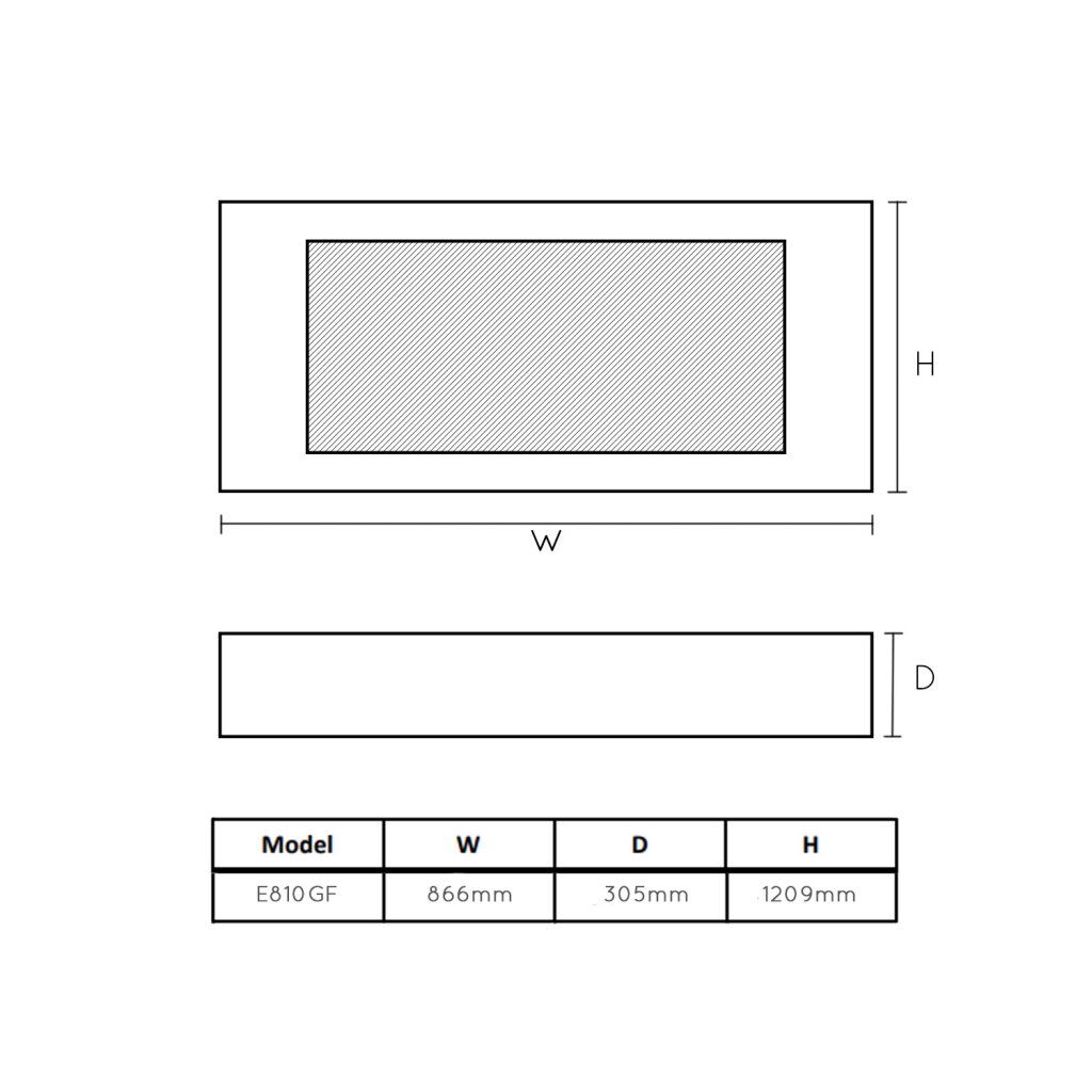 Evonic E810GF Inset Electric Fire