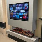Gas fire media wall