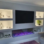 finished media wall build