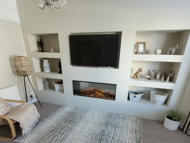 media wall package build no7 with electric fire
