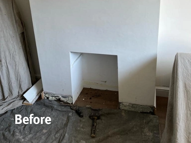 before the stove installation