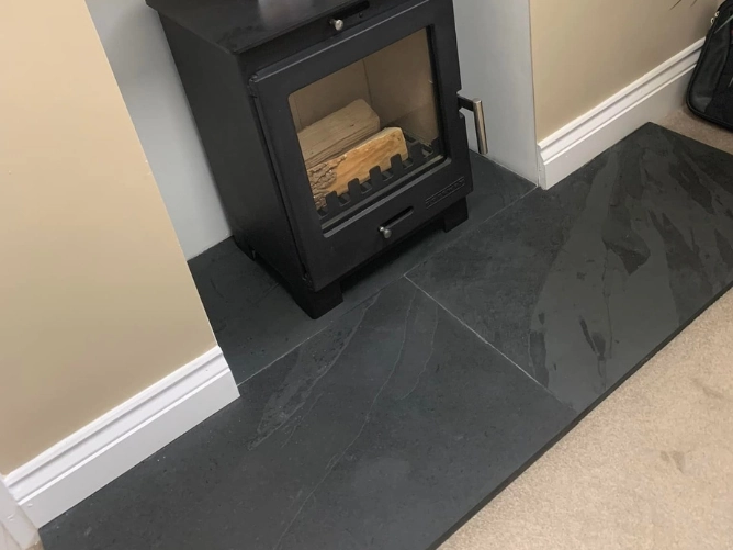 slate slab hearth